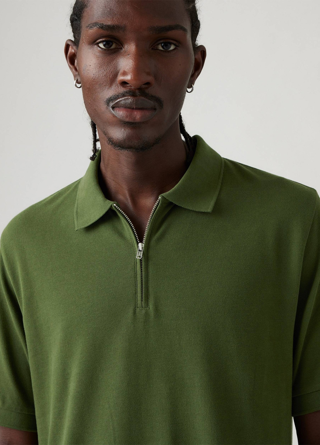 Зеленая футболка-поло для мужчин Levi's однотонная