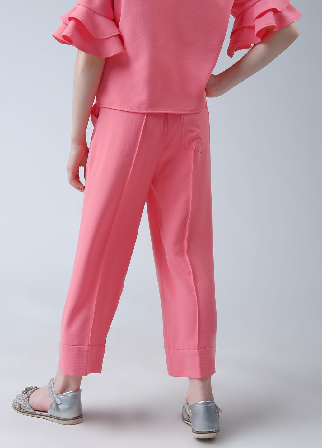 Персиковые кэжуал летние прямые брюки Pink