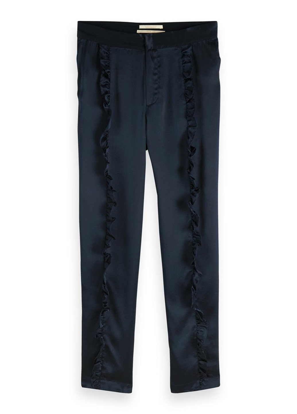 Темно-синие кэжуал демисезонные укороченные, зауженные брюки Scotch & Soda