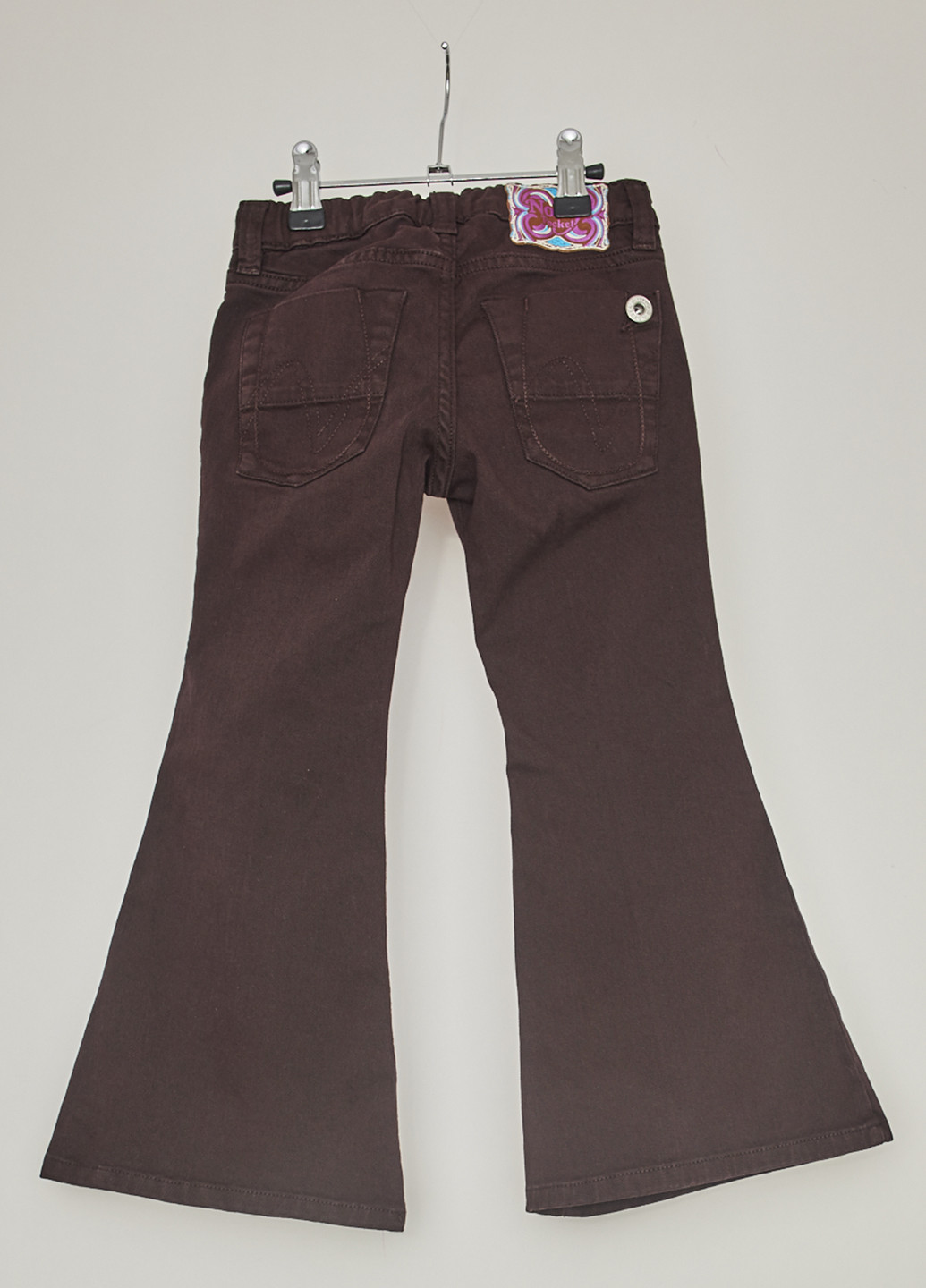 Темно-коричневые кэжуал демисезонные клеш брюки Nolita