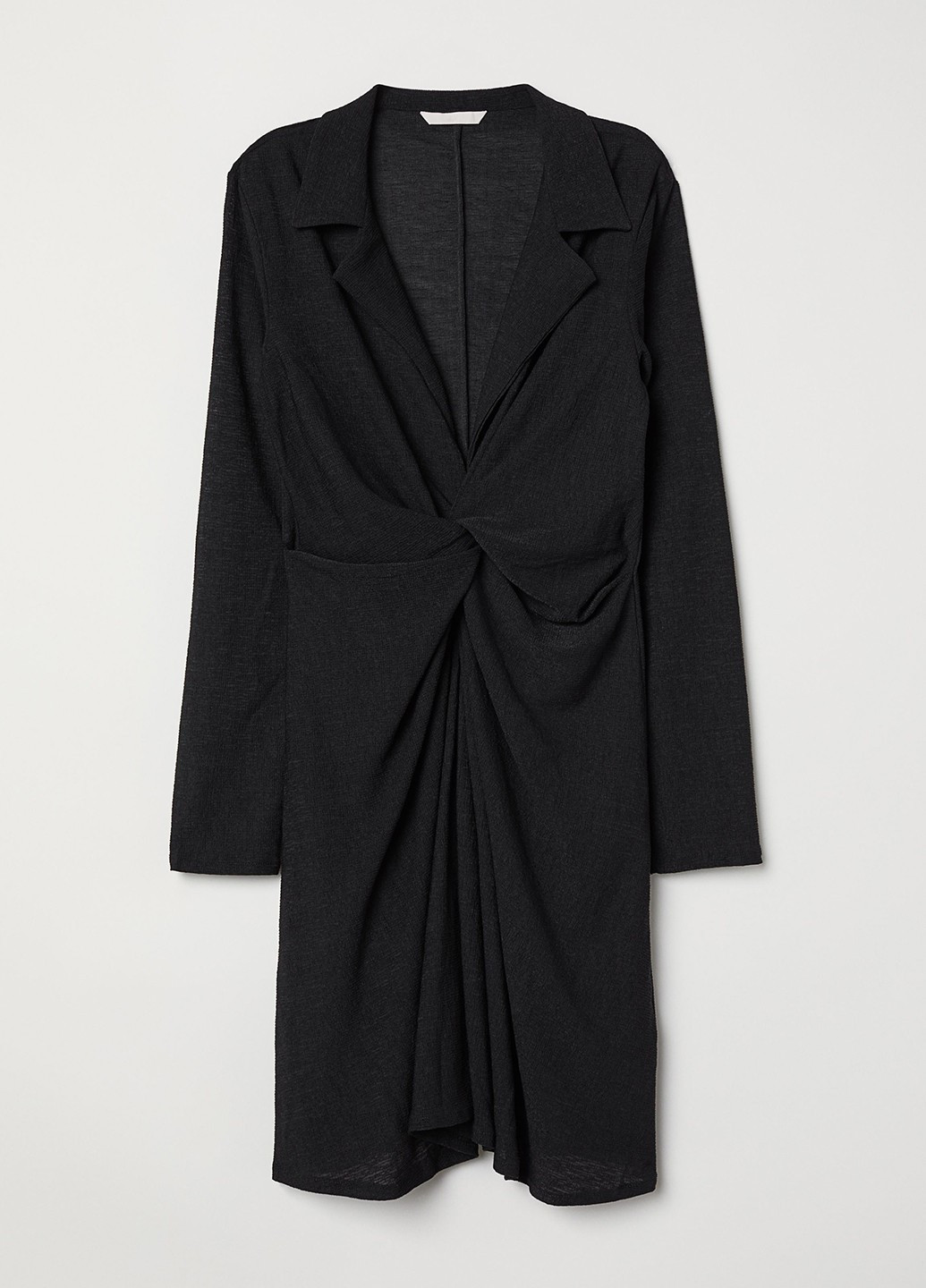 Черное кэжуал платье силуэтная H&M однотонное