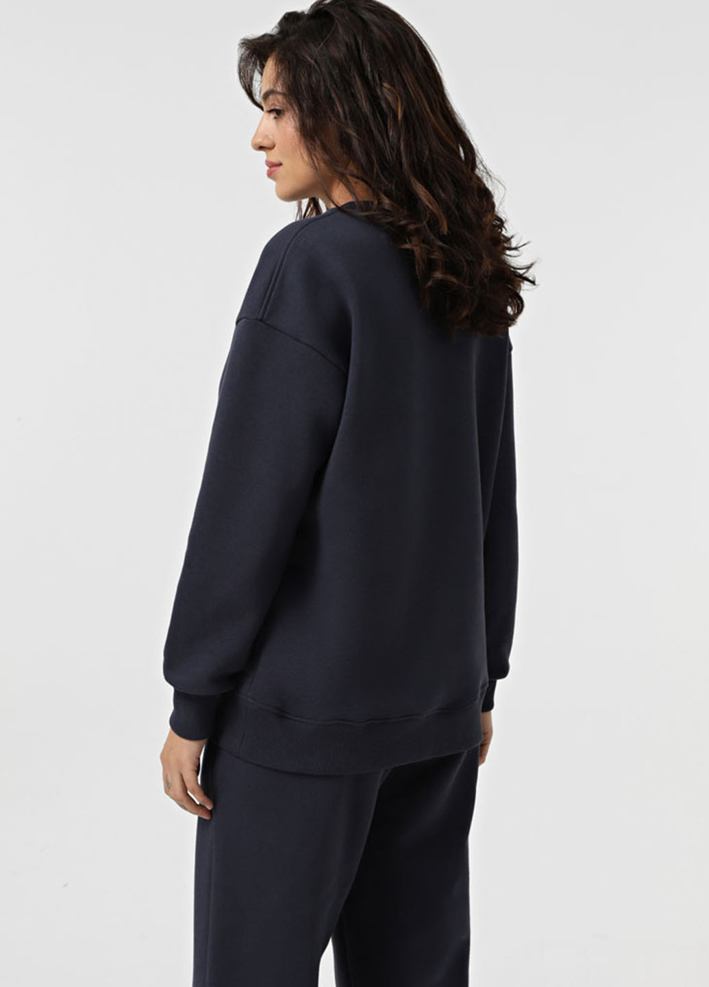 Сіро-синій світшот Promin однотонний без декору (324145548)