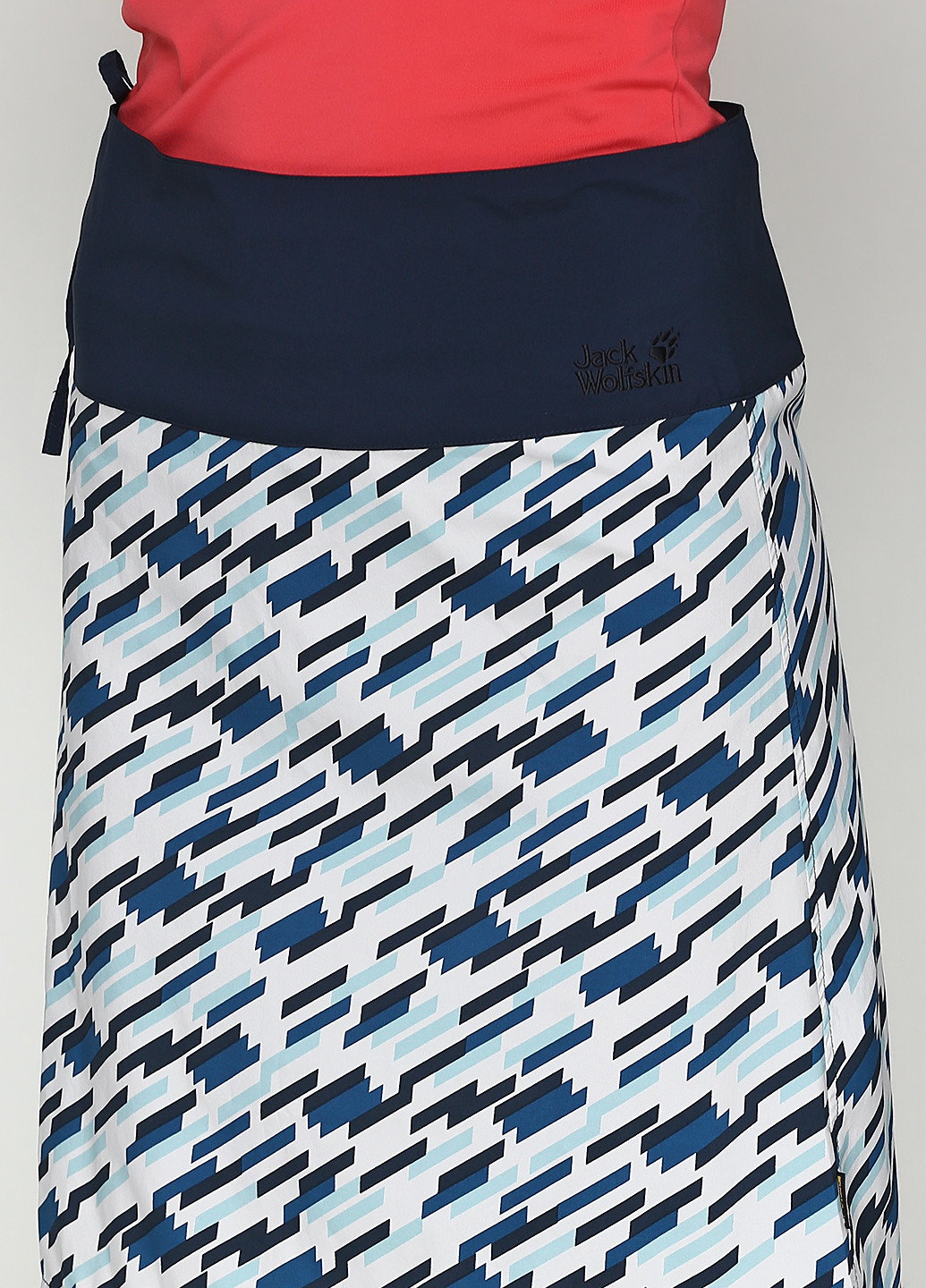 Темно-синяя кэжуал с геометрическим узором юбка Jack Wolfskin мини