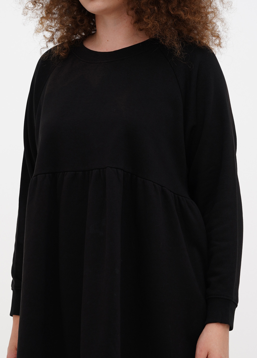 Черное кэжуал платье а-силуэт Monki однотонное