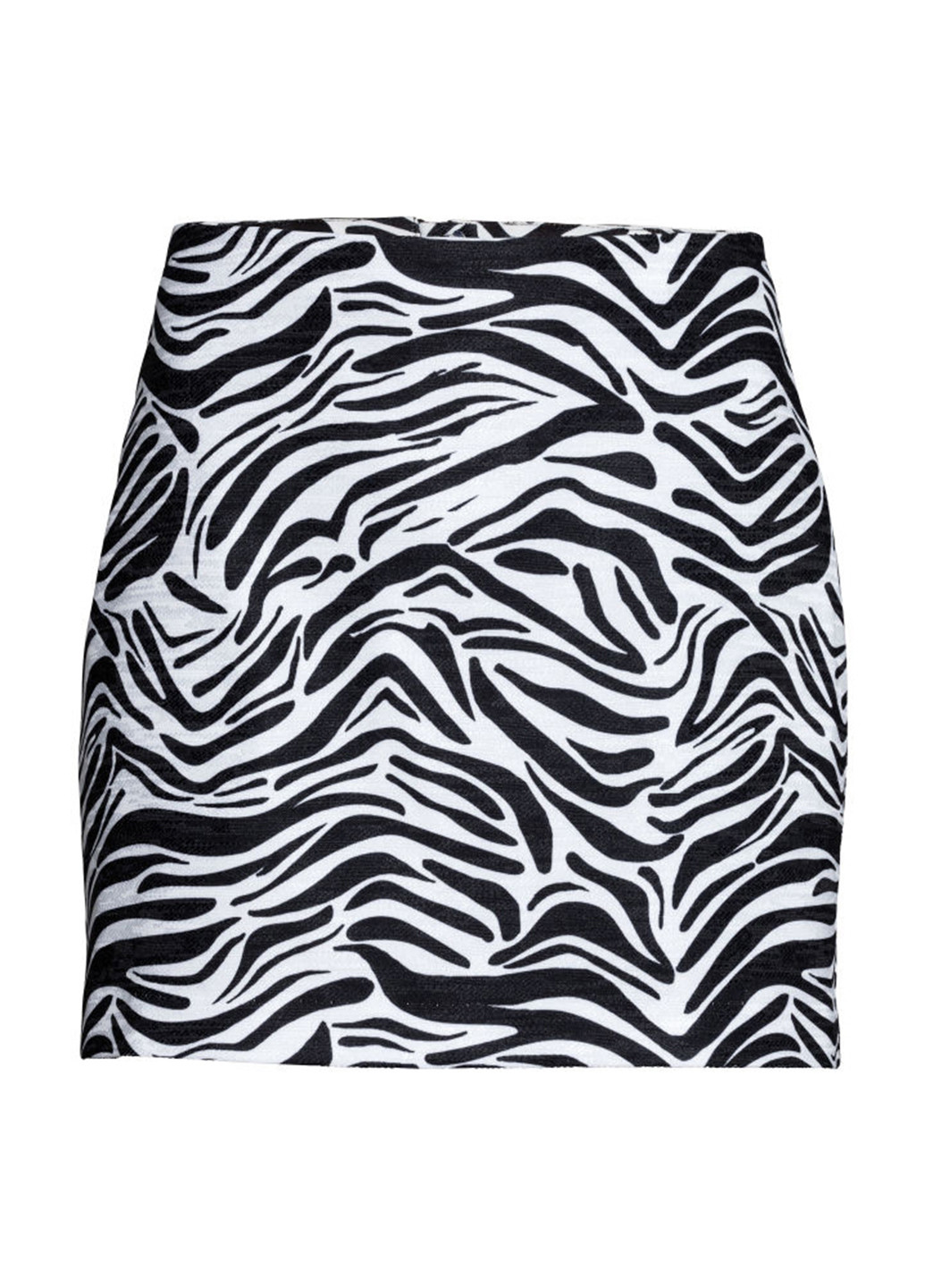 Черно-белая кэжуал зебра юбка H&M карандаш