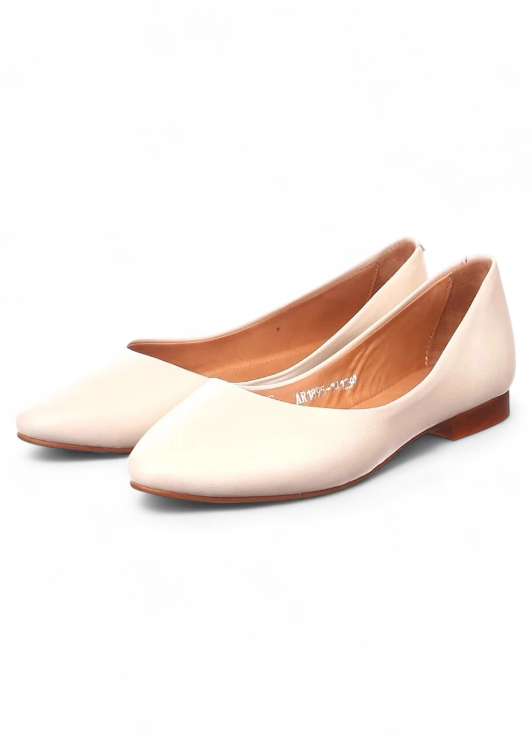 Женские балетки Maria Tucci | молочные однотонные без декора натуральная кожа (333057505)