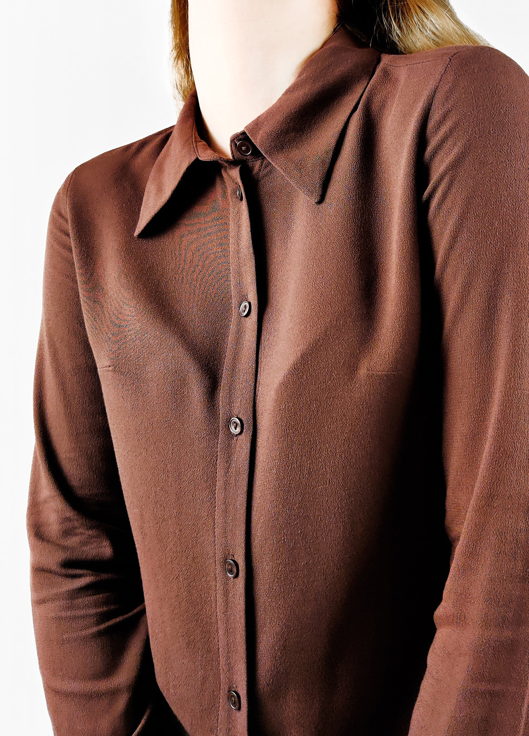 Тёмно-коричневая блуза Monki