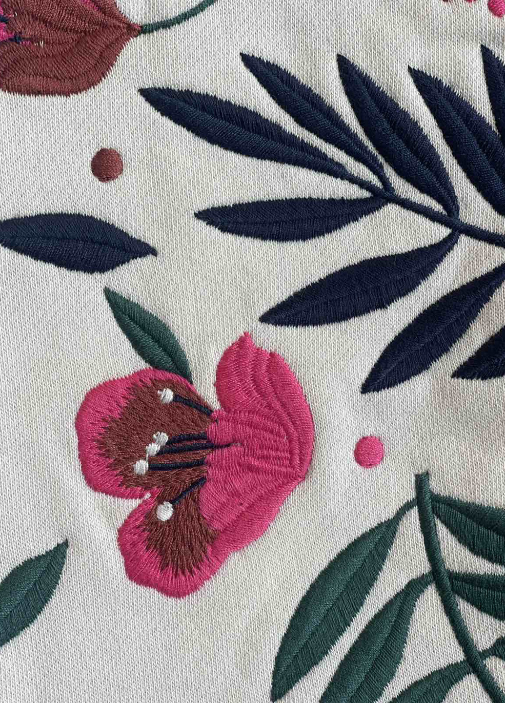 Світло-бежевий світшот Boden квітковий без декору (322564571)