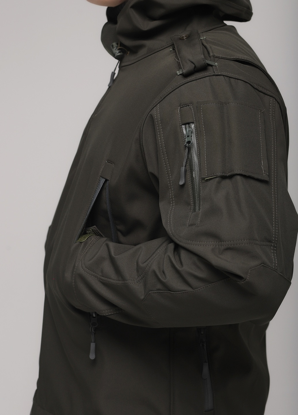 Оливкова (хакі) демісезонна куртка тактична No Brand