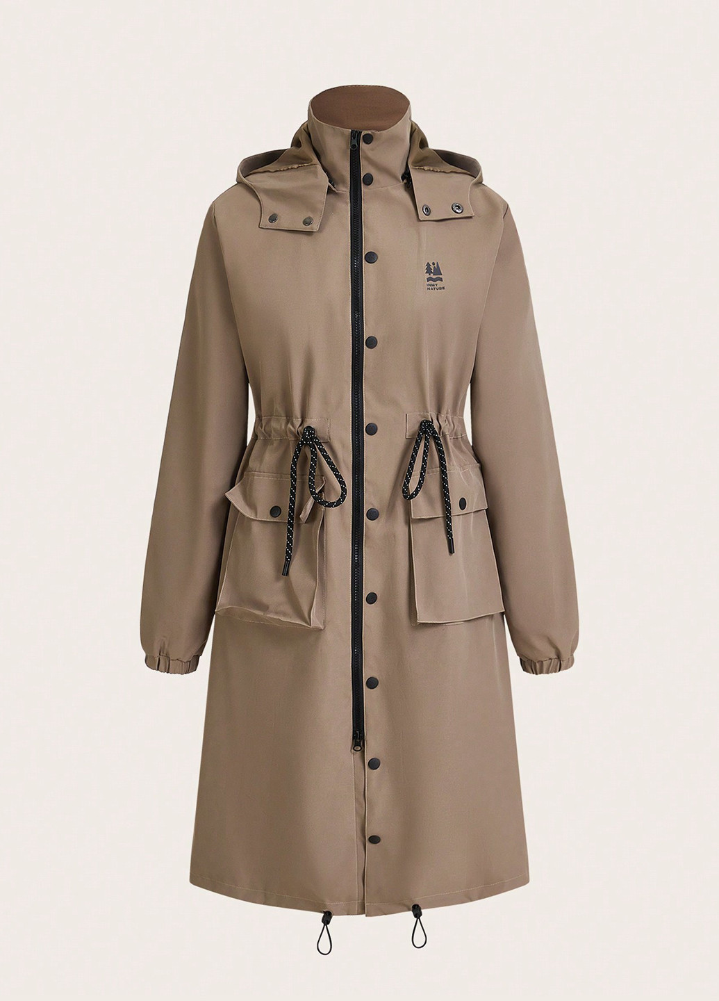 Темно-бежевая демисезонная куртка SHEIN