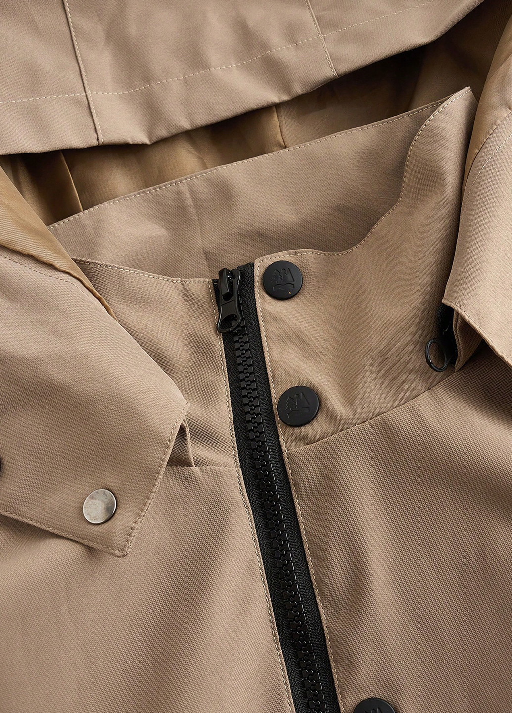 Темно-бежевая демисезонная куртка SHEIN