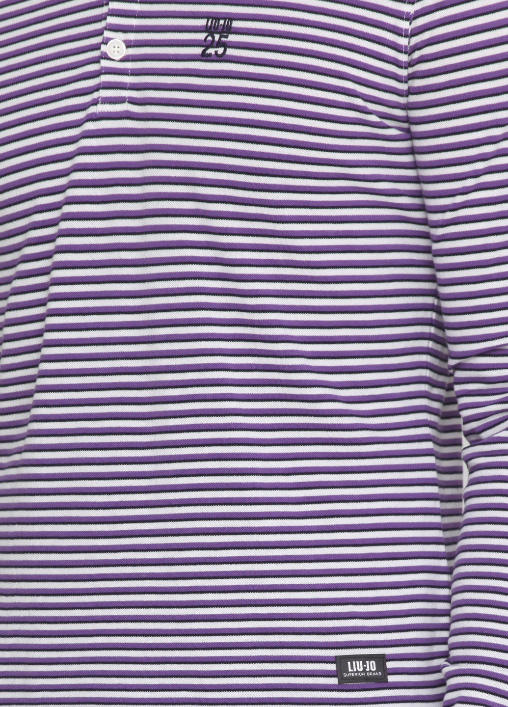 Фиолетовая футболка-поло для мужчин Liu Jo в полоску