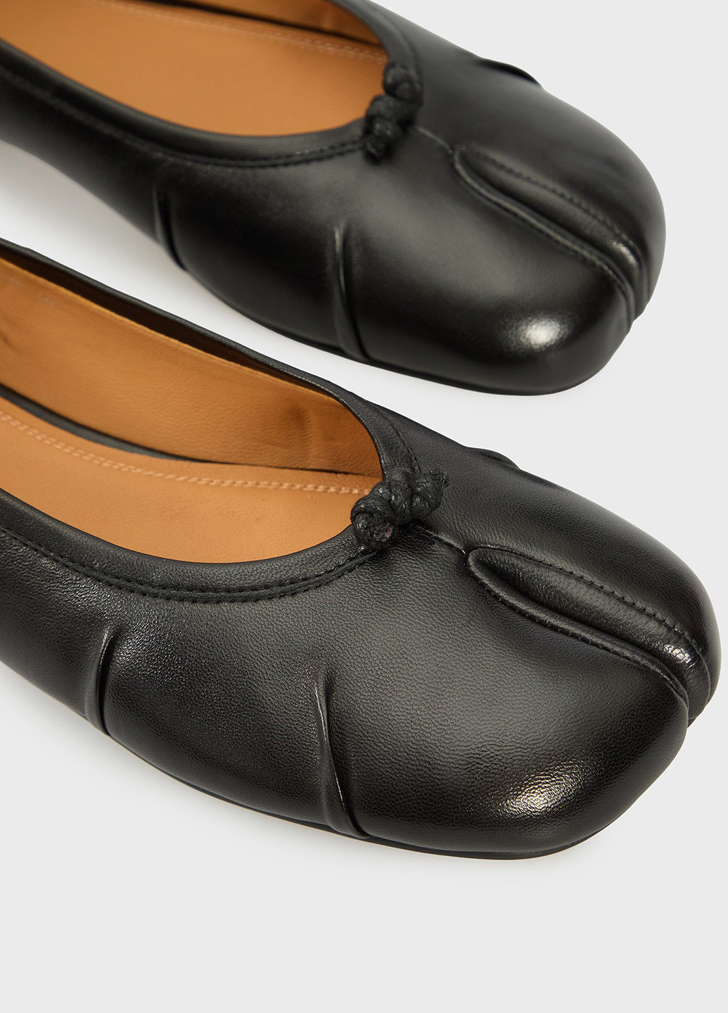 Женские балетки PRPY | чёрные однотонные бант натуральная кожа (361270812)