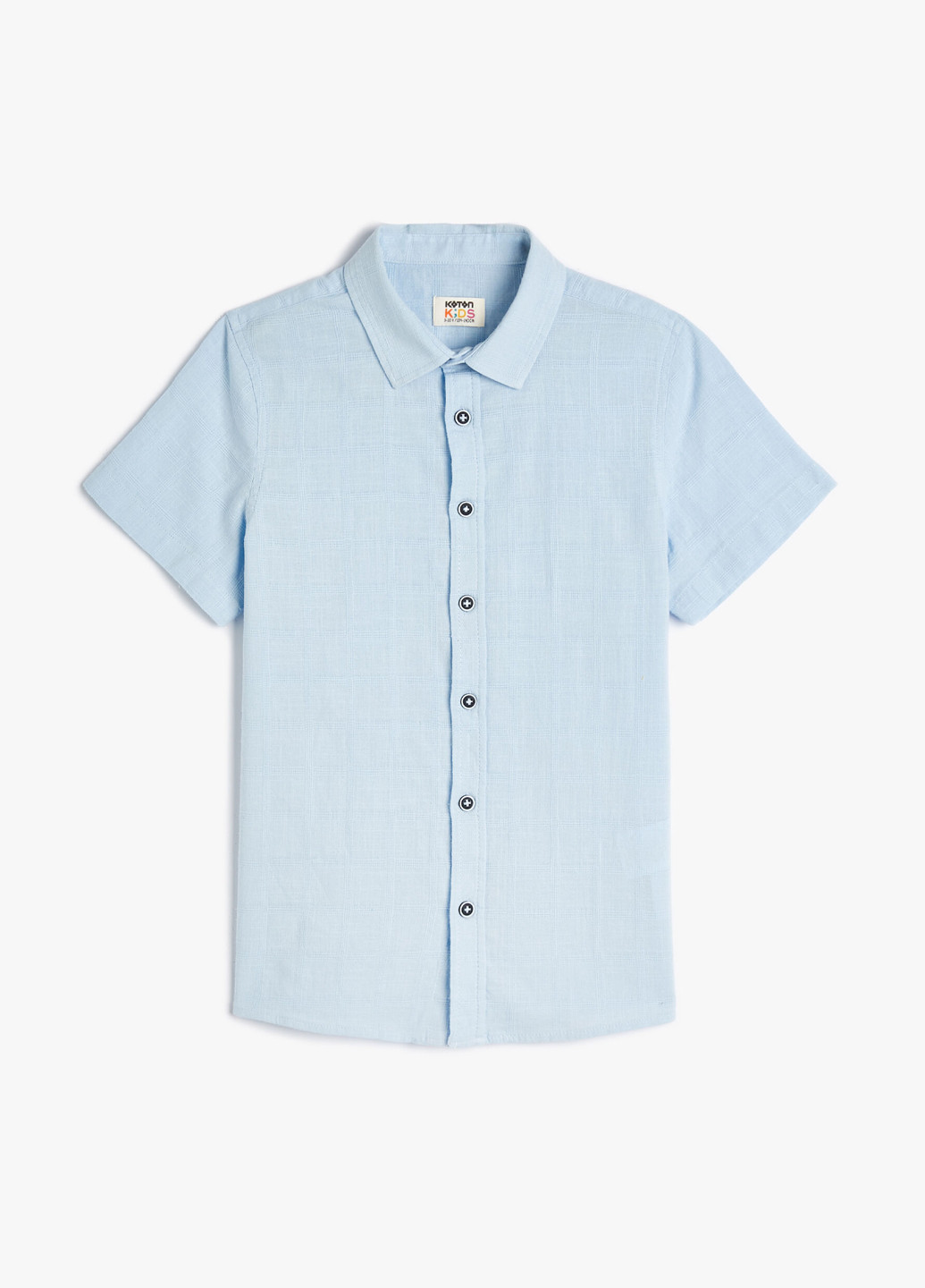 Светло-голубой классическая, кэжуал рубашка однотонная KOTON