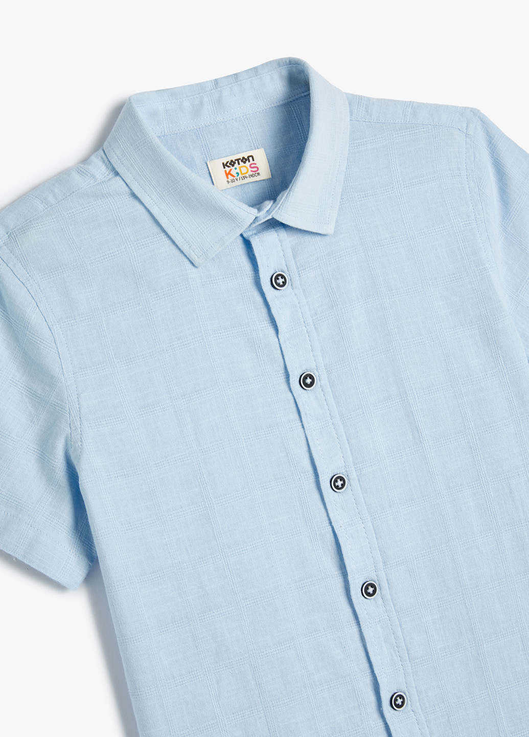Светло-голубой классическая, кэжуал рубашка однотонная KOTON