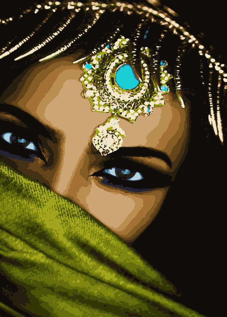 Картины по номерам "Восточная красавица" с золотой краской 40*50 см No Brand (254583807)