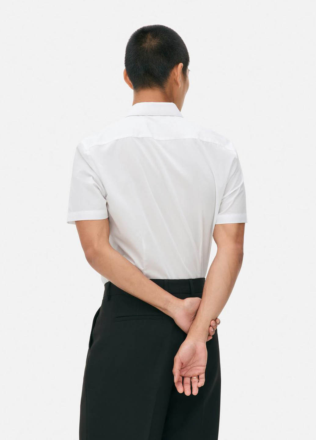 Белая классическая, кэжуал рубашка однотонная Primark