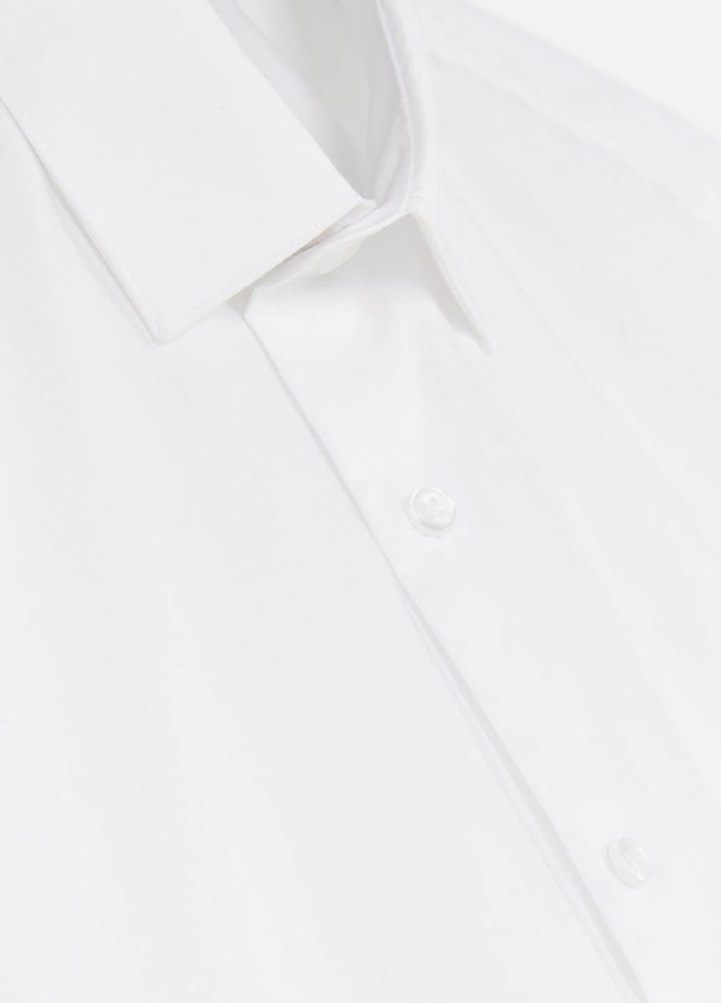 Белая классическая, кэжуал рубашка однотонная Primark