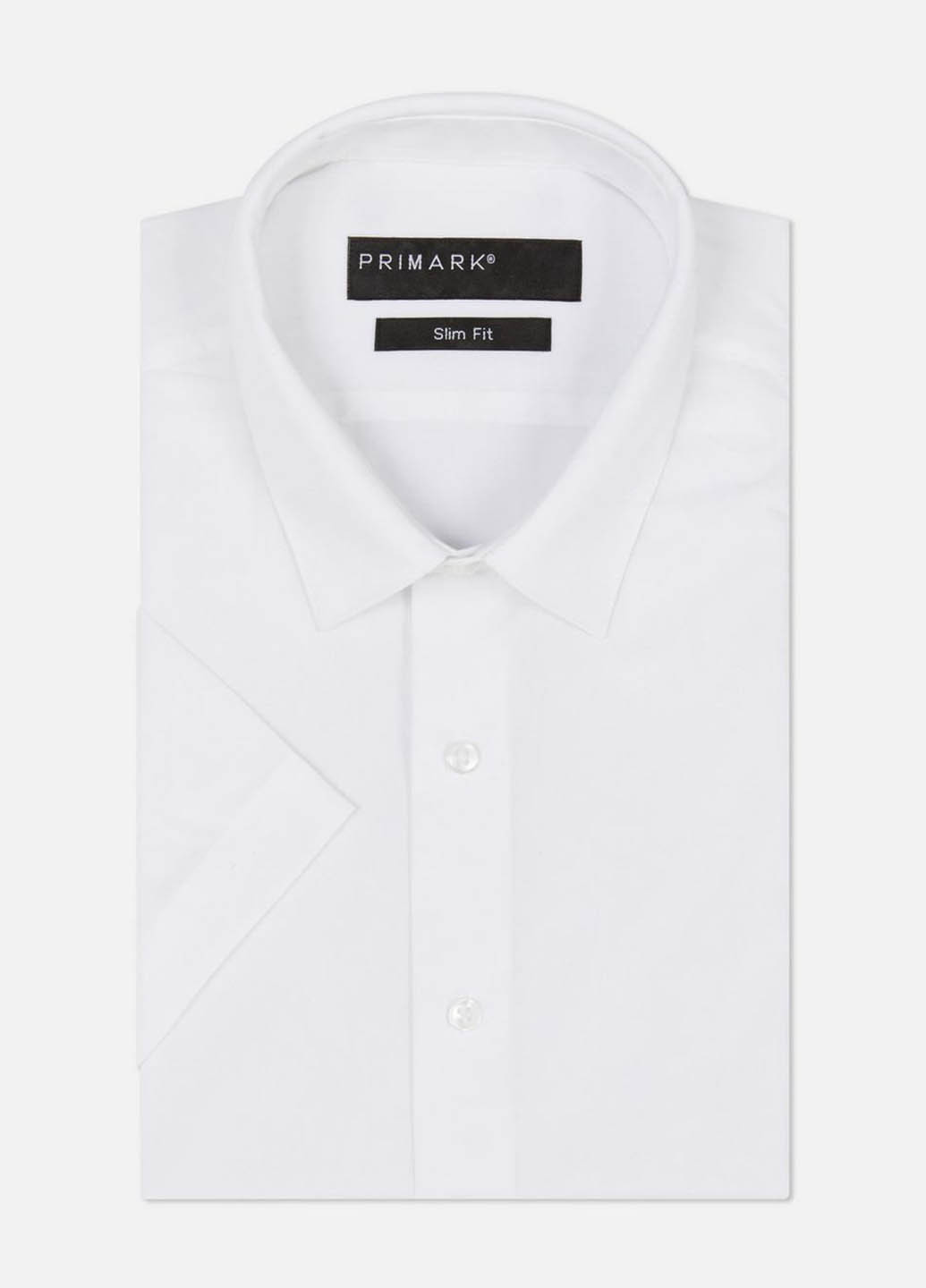 Белая классическая, кэжуал рубашка однотонная Primark