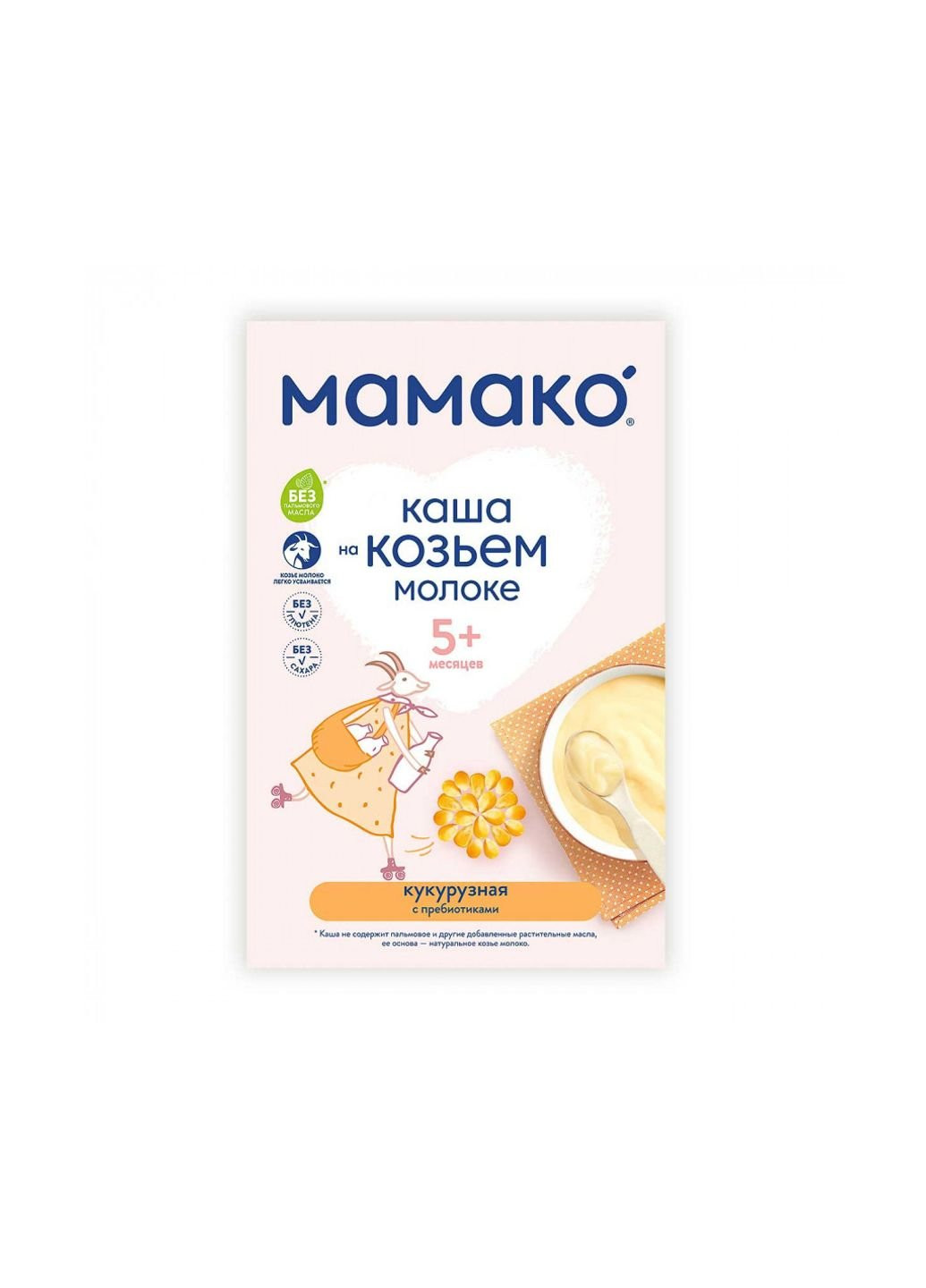 Детская каша кукурузная с пребиотиками на козьем молоке 200 г (1105412) MAMAKO (254084583)