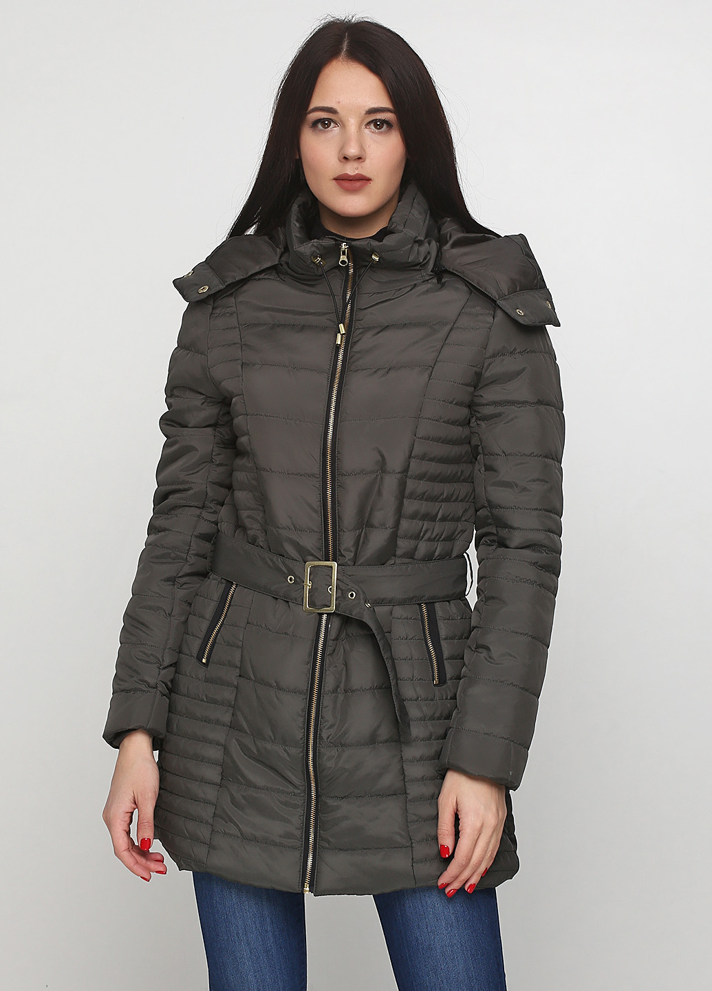 Оливкова (хакі) зимня куртка Bodyflirt