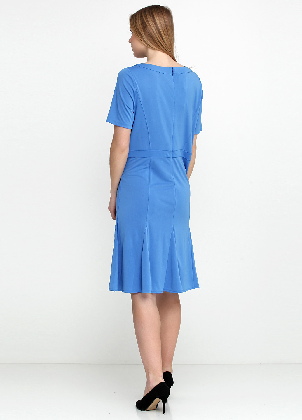 Голубое кэжуал платье а-силуэт Talbots однотонное