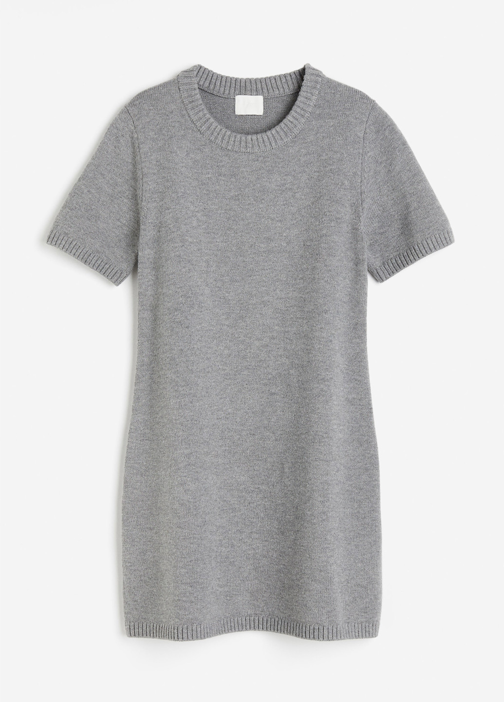 Серое кэжуал платье силуэтная H&M меланжевое