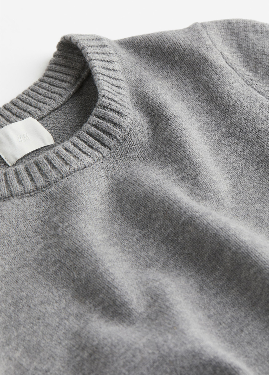 Серое кэжуал платье силуэтная H&M меланжевое