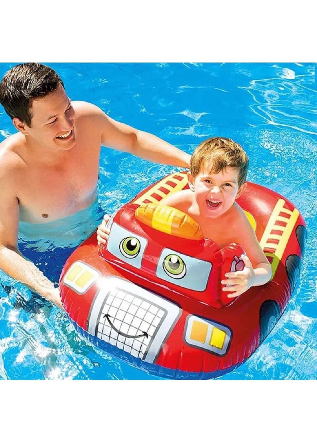 Дитячий надувний круг ходунки плотик з ніжками екскаватор для дітей від 1 року для безпечного купання басейну (52313-Нов) Unbranded (253282686)
