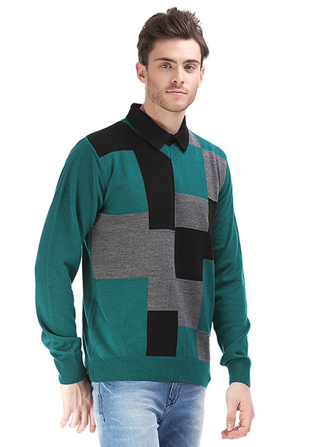 Бледно-зеленый демисезонный пуловер пуловер Яavin