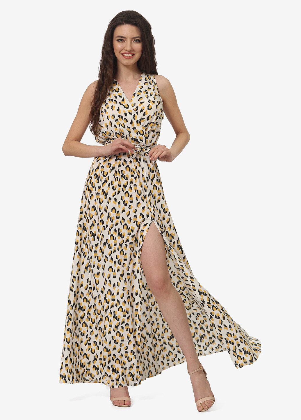 Молочна кежуал сукня, сукня Lila Kass леопардовий