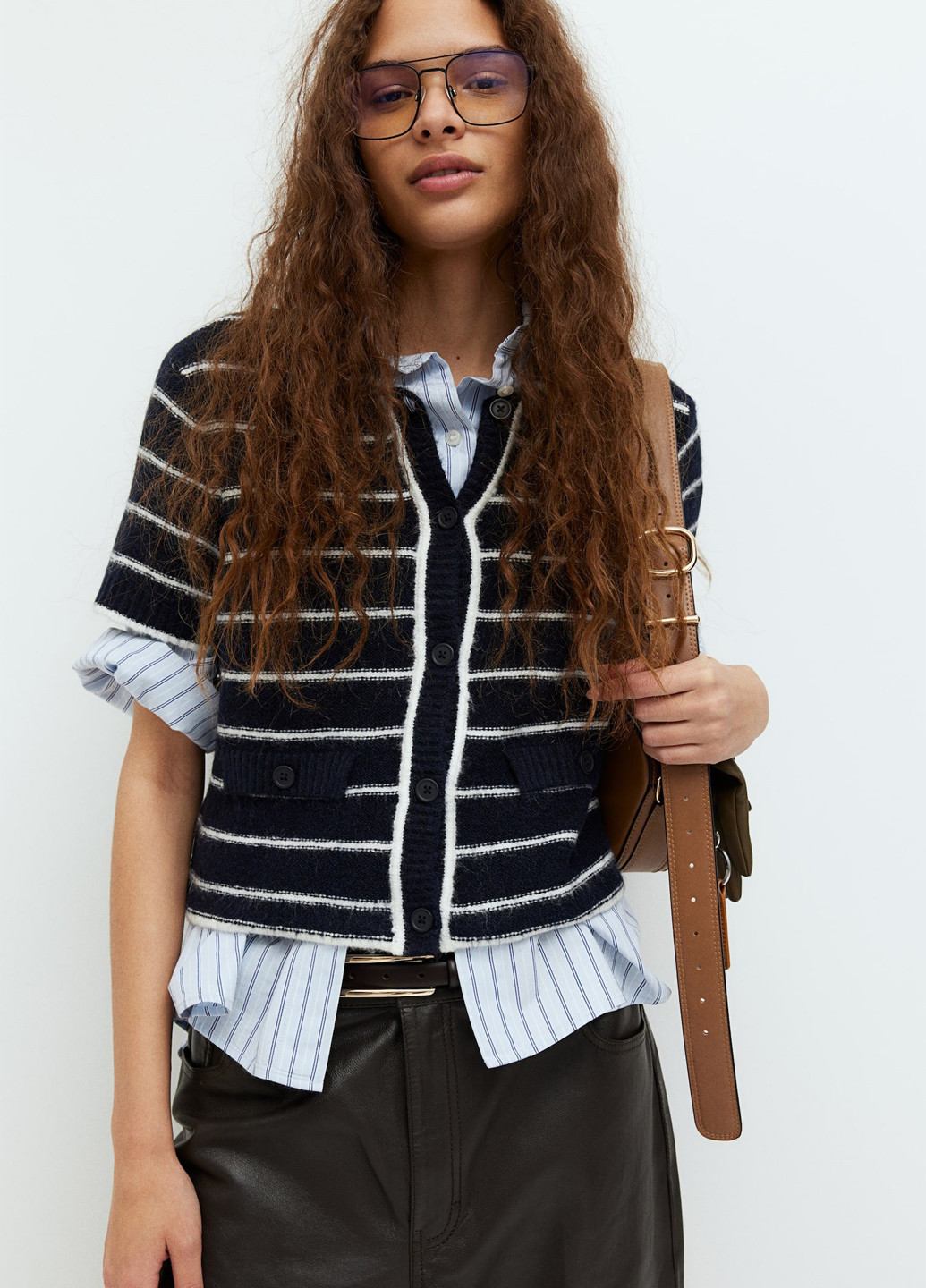 Темно-синий демисезонный кардиган H&M