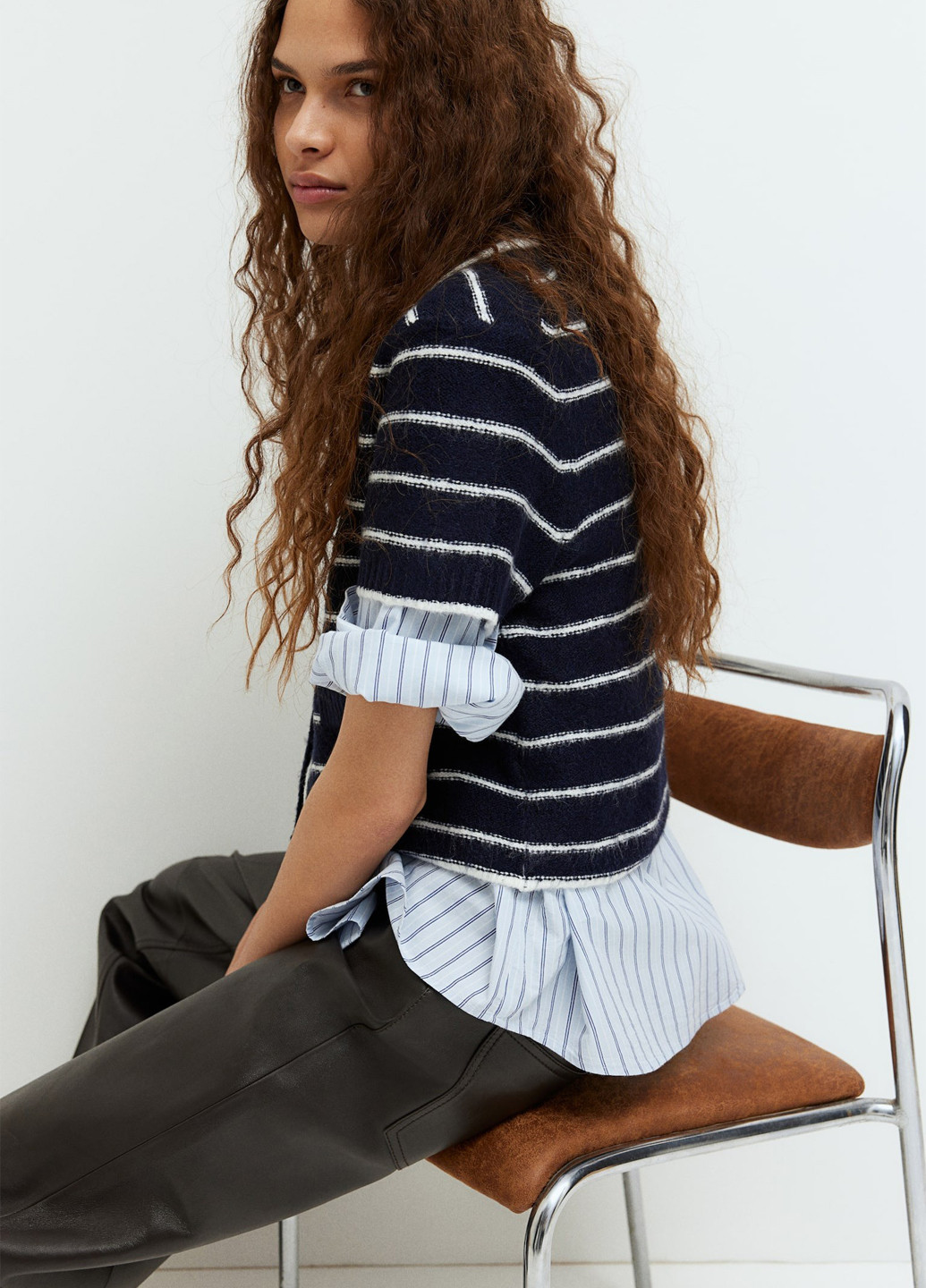 Темно-синий демисезонный кардиган H&M