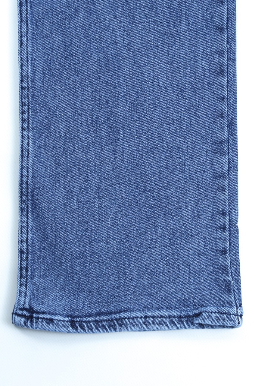 Синие демисезонные джинсы для девочек синие с варкой клеш от бедра Altun