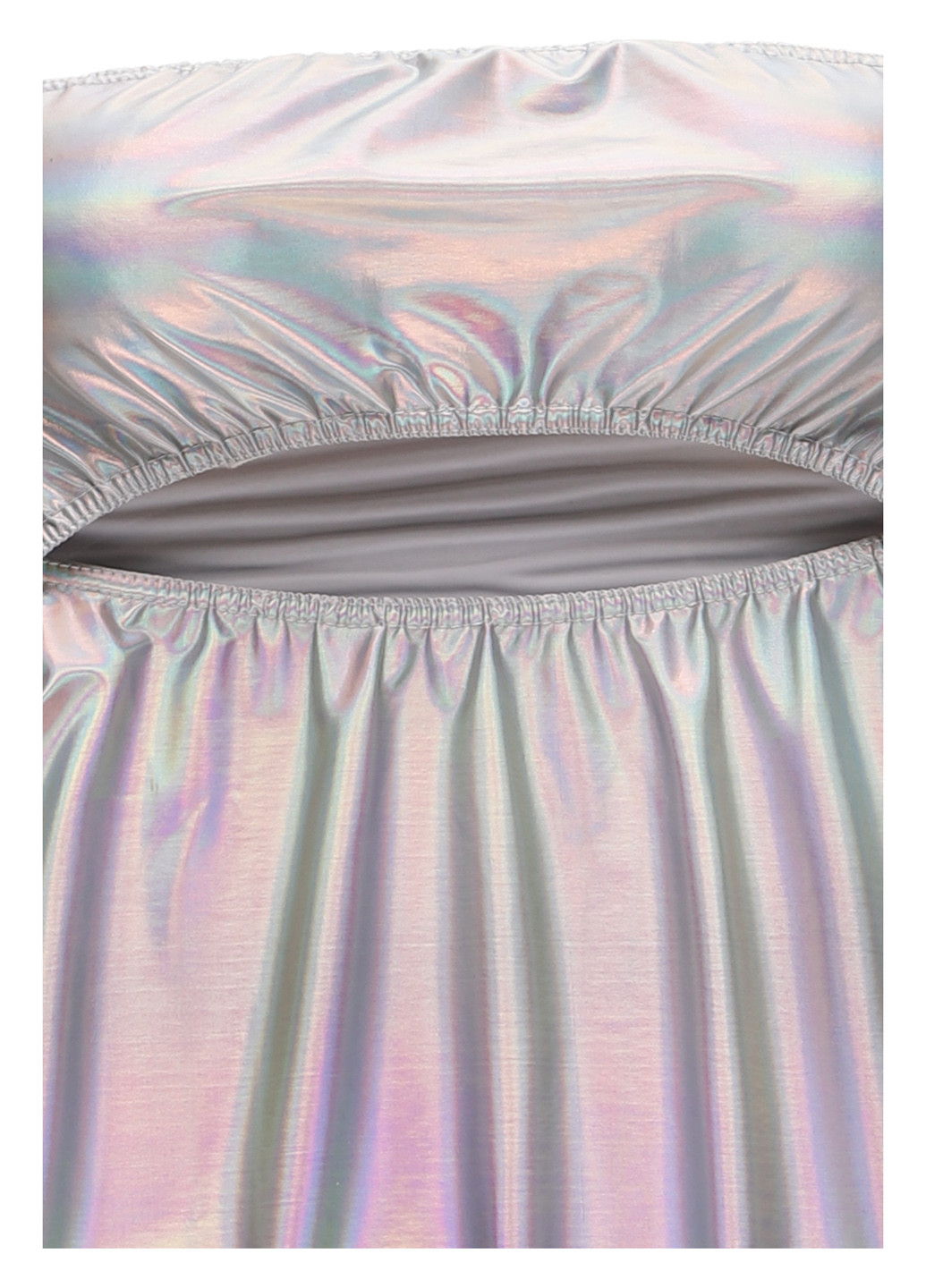 Сріблястий кежуал, коктейльна сукня з відкритими плечима PrettyLittleThing однотонна