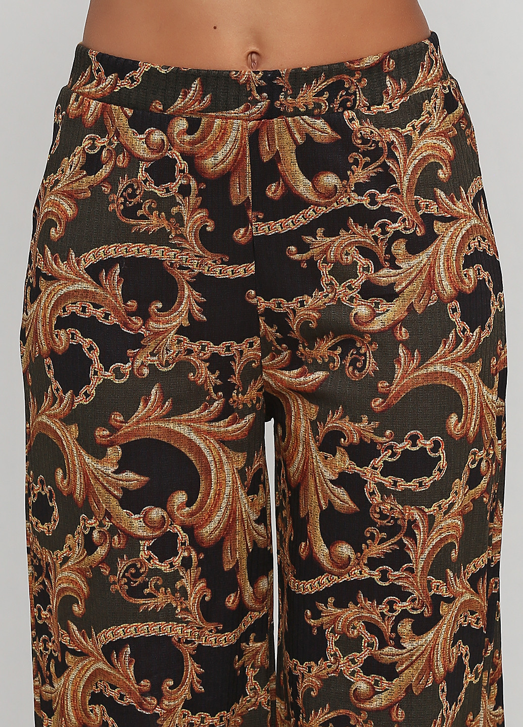Комбинированные кэжуал демисезонные клеш брюки Zara