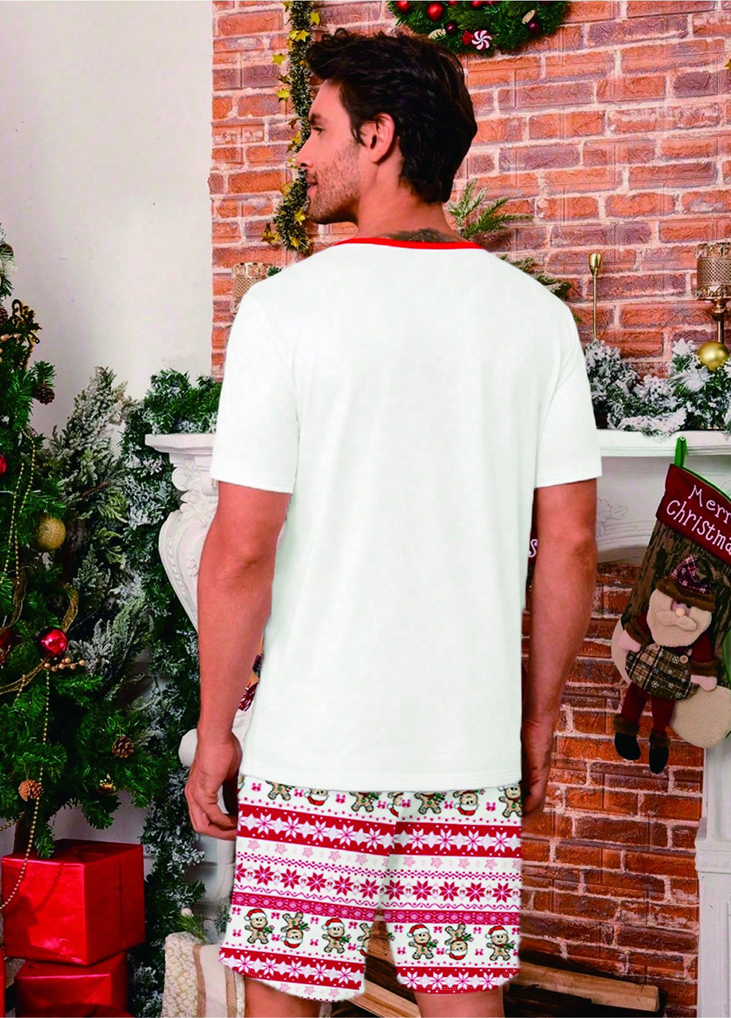 Пижама (футболка, шорты) SHEIN (352938808)