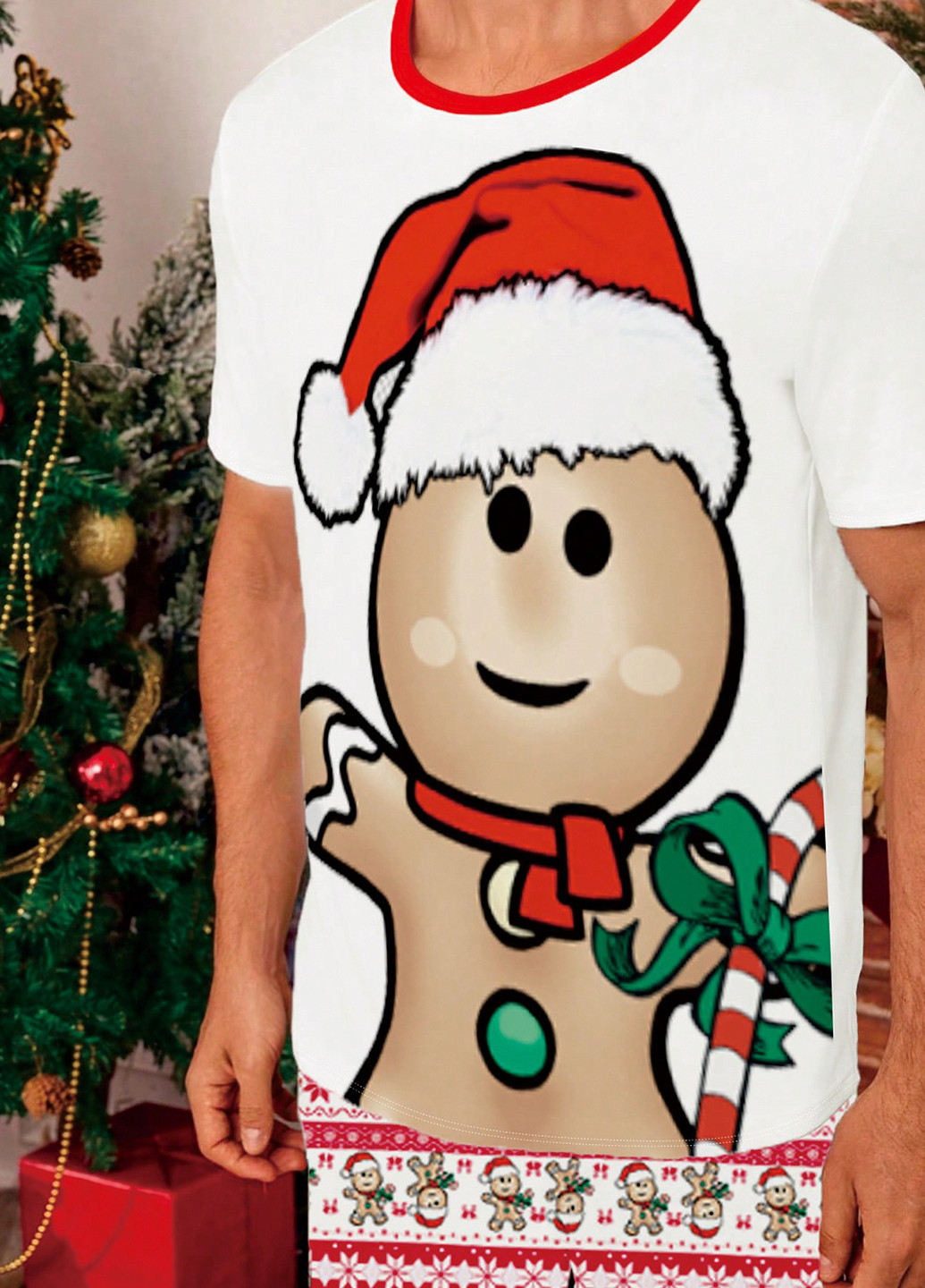 Пижама (футболка, шорты) SHEIN (352938808)