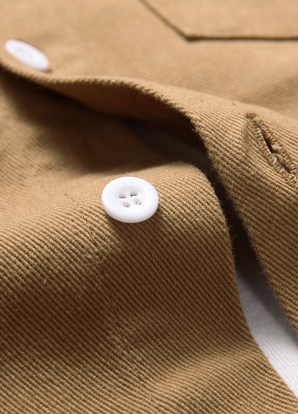 Темно-бежевая кэжуал рубашка однотонная Manfinity