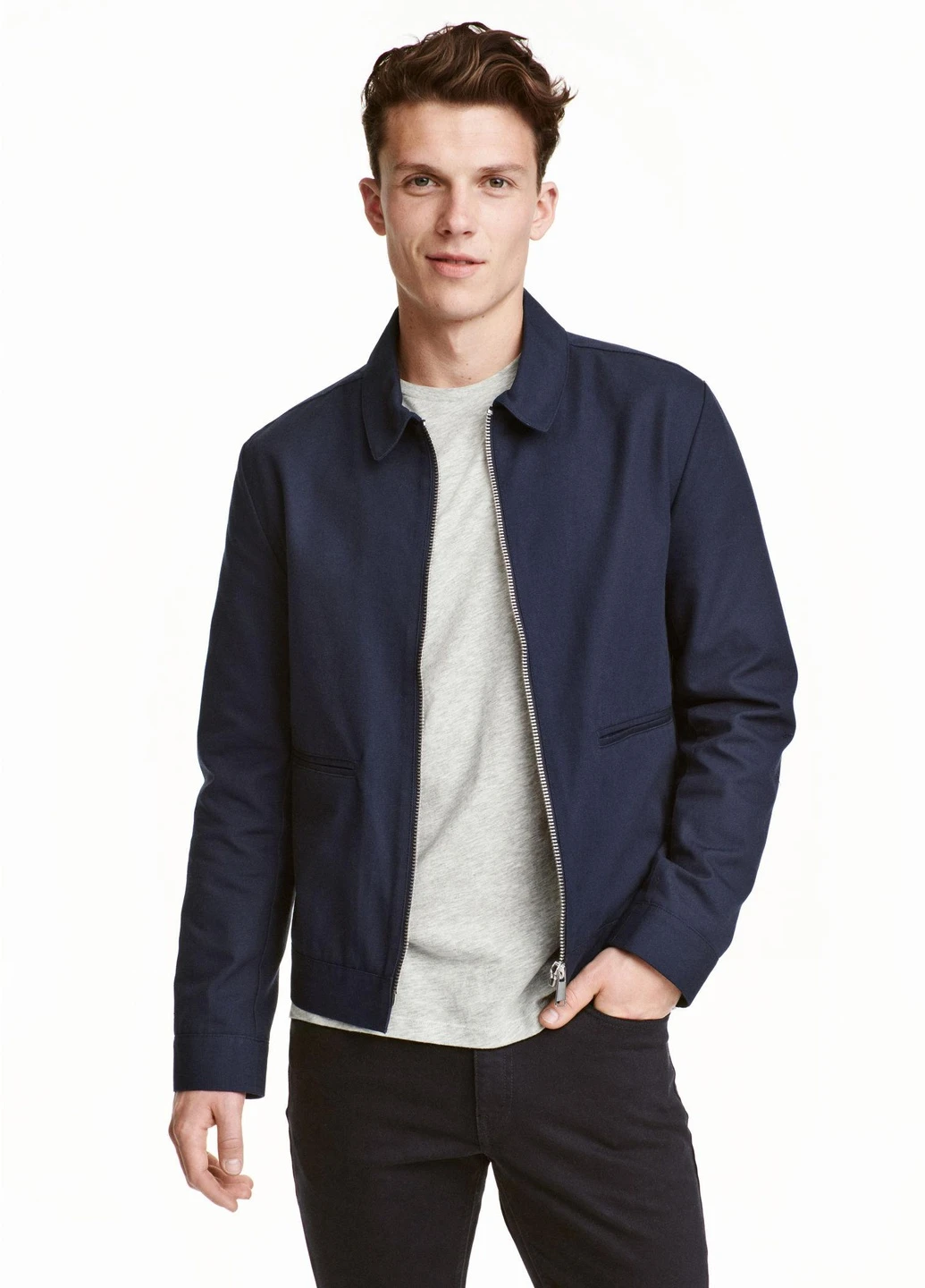Бомбер,темно-синій, H&M (254770107)