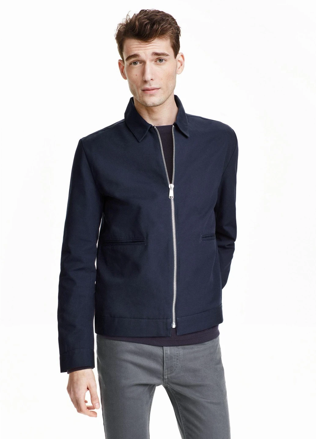 Бомбер,темно-синій, H&M (254770107)