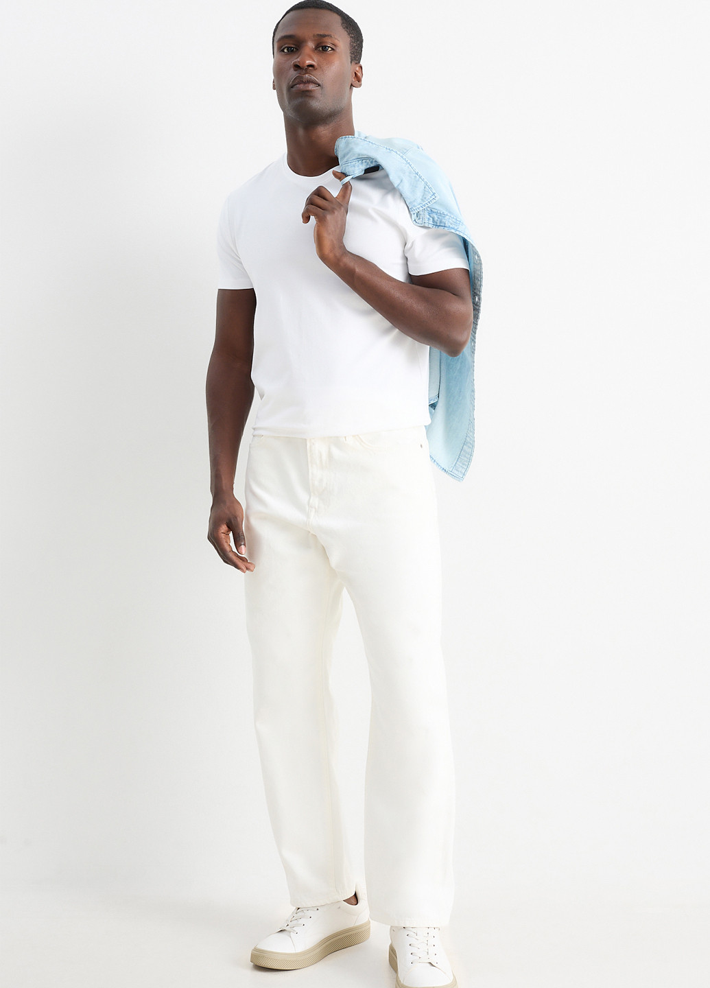 Молочные демисезонные прямые джинсы C&A