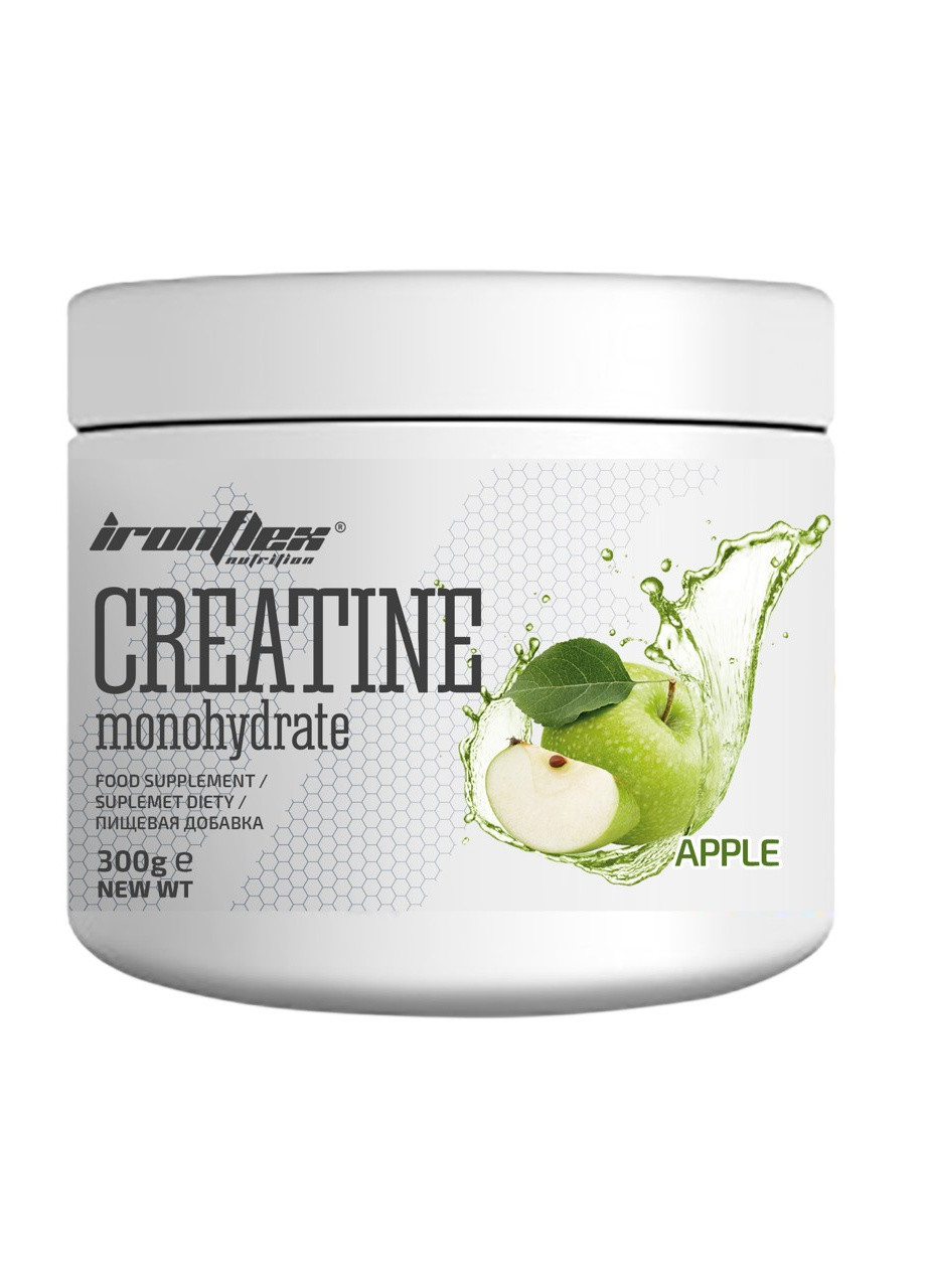 Креатин моногідрат Nutrition Creatine Monohydrate 300 g (Apple) Ironflex (254661245)