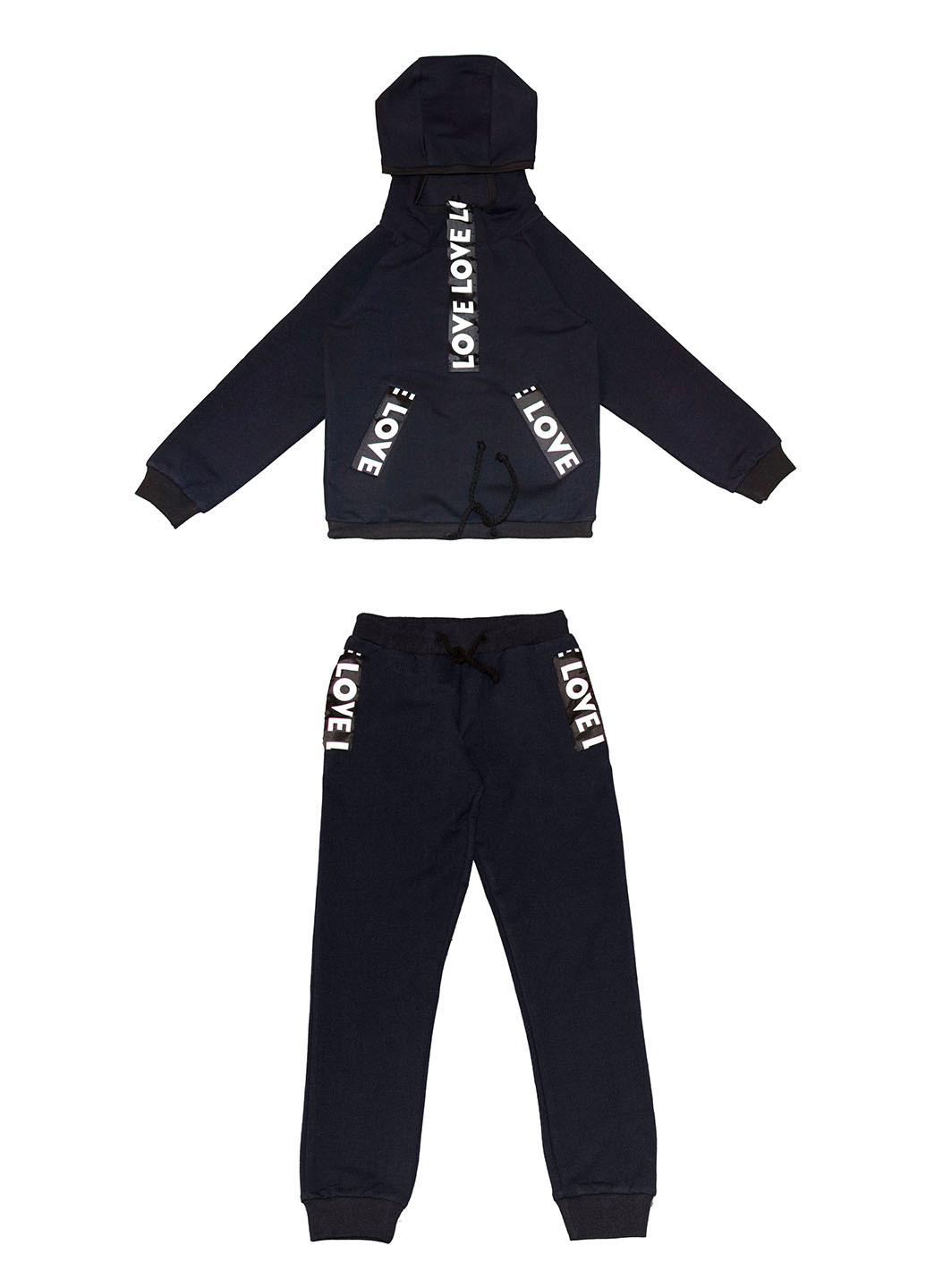 Темно-синій демісезонний костюм (худі, брюки) брючний Kids Couture
