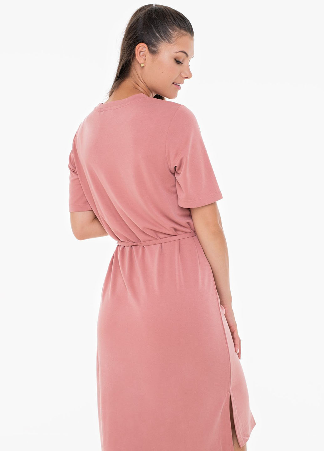 Рожева кежуал сукня сукня-футболка Tom Tailor однотонна