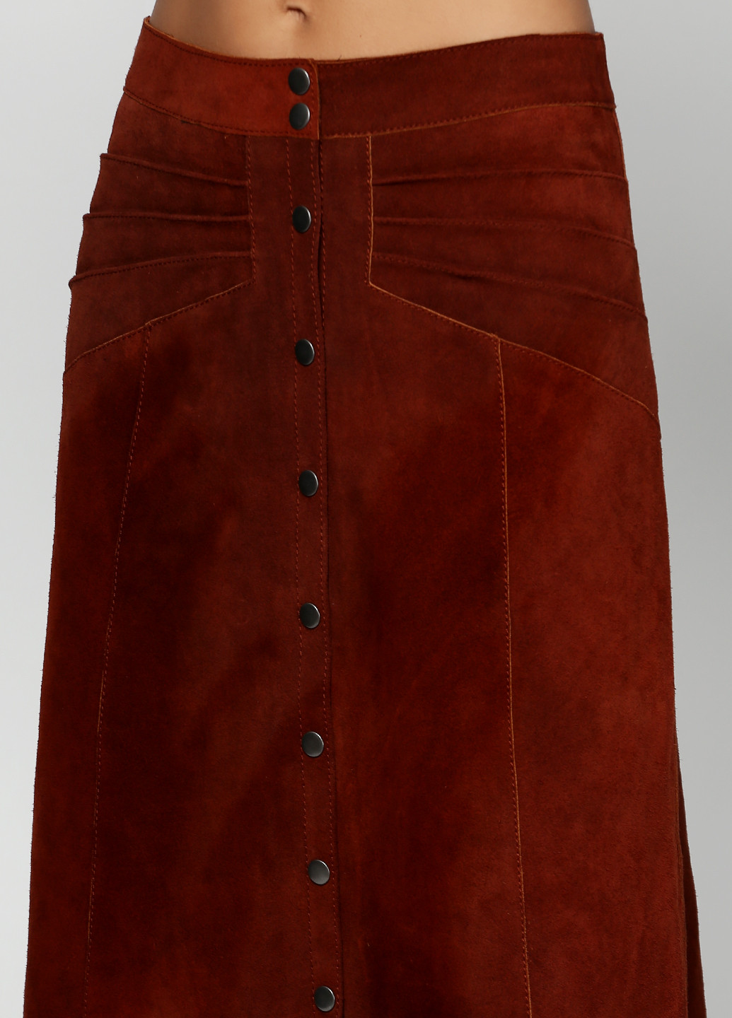 Темно-коричневая кэжуал однотонная юбка Gestuz миди