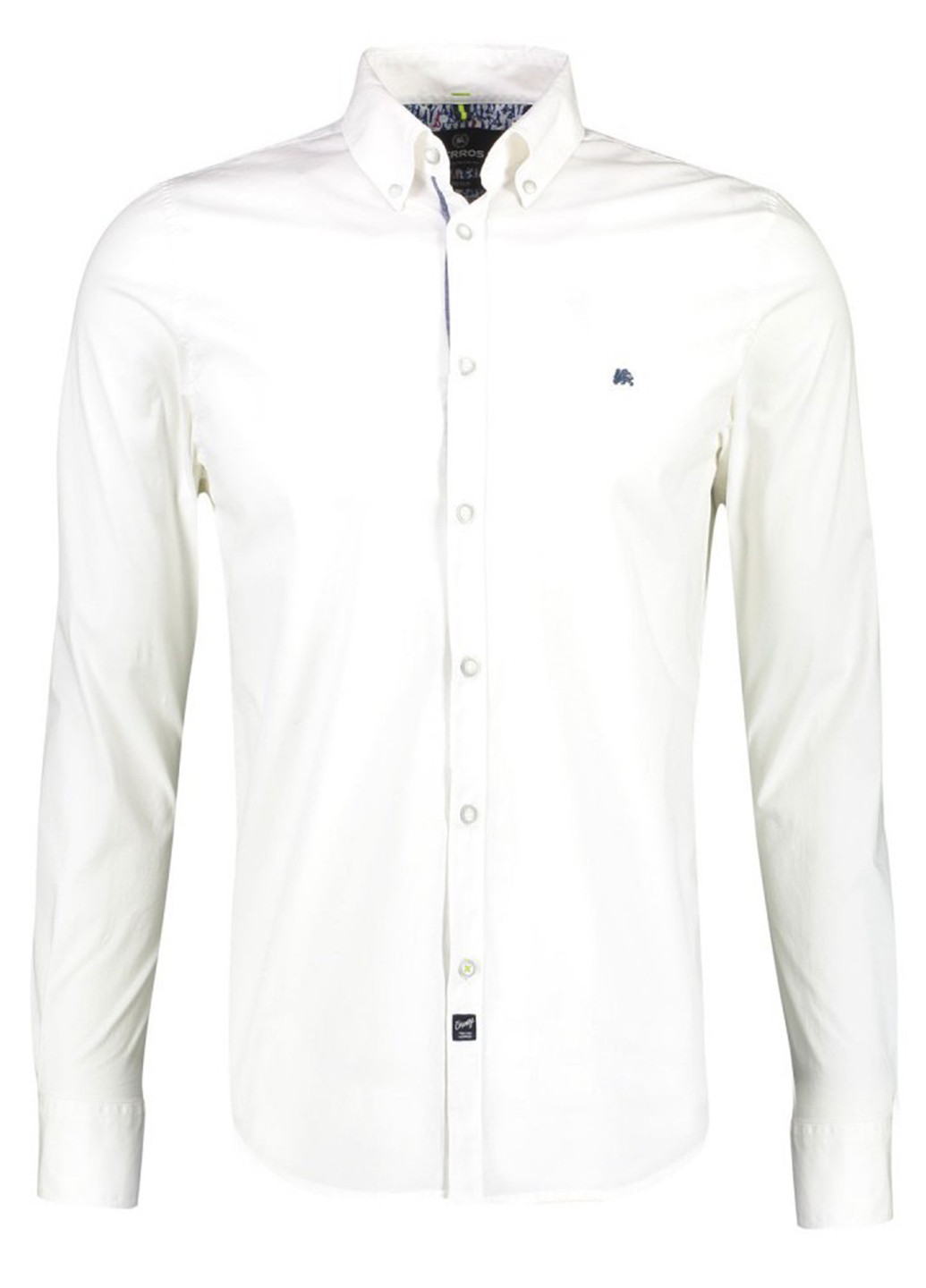 Белая кэжуал рубашка однотонная Lerros