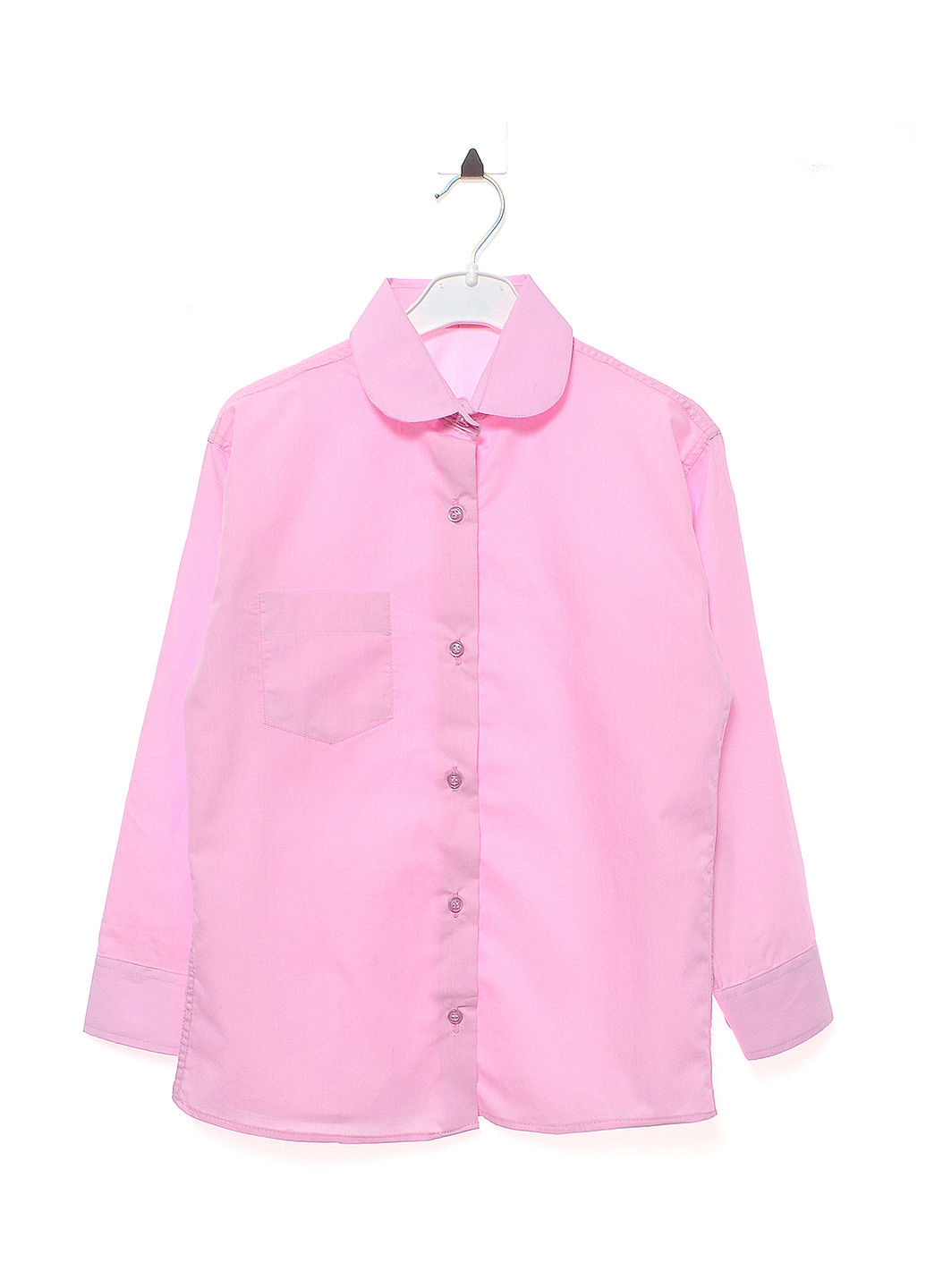 Розовая кэжуал рубашка однотонная Baki с длинным рукавом