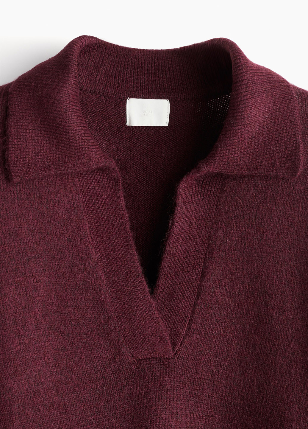 Бордовий зимовий светр H&M
