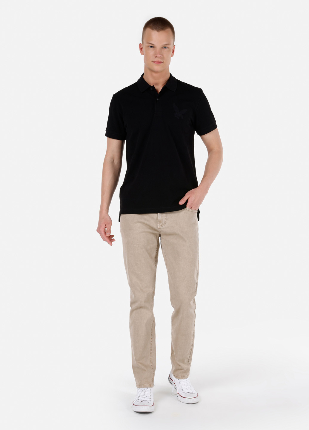 Бежевые кэжуал демисезонные прямые брюки Colin's